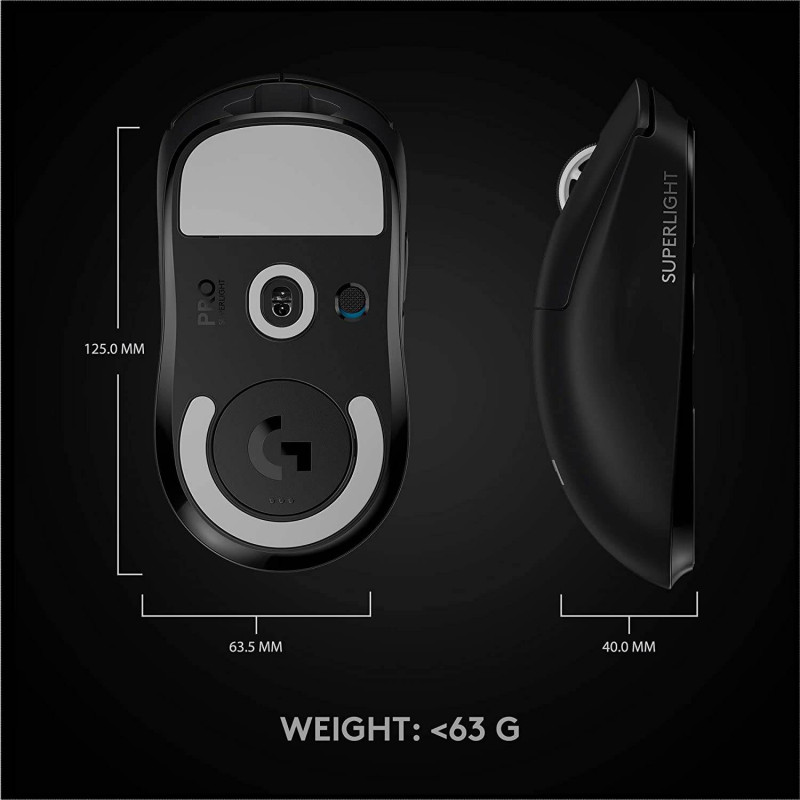 Logitech G PRO X (SUPERLIGHT Souris Gaming sans Fil) - Noir