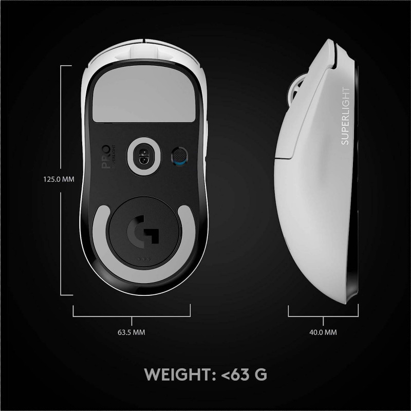 Logitech G PRO X (SUPERLIGHT Souris Gaming sans Fil) - Blanc