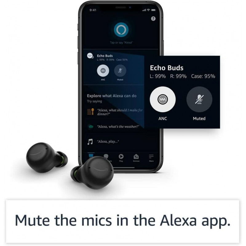 Amazon Echo Buds (2e génération) - Noir