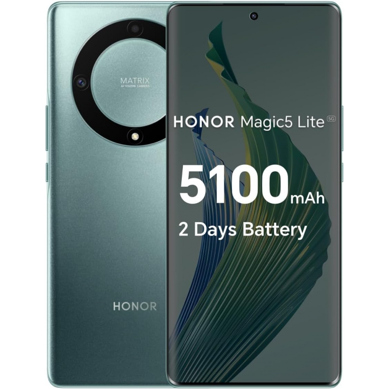 Honor Magic5 Lite 5G Smartphone (8+256Go) - Vert émeraude