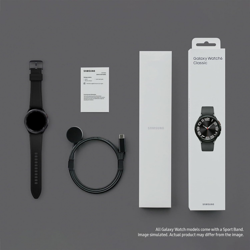 Montre connectée Samsung Galaxy Watch6 Classic (Bluetooth, 43mm) - Noir