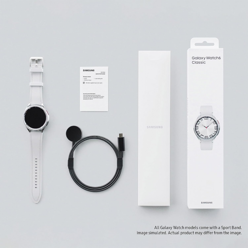 Montre connectée Samsung Galaxy Watch6 Classic (Bluetooth, 47mm) - Argent