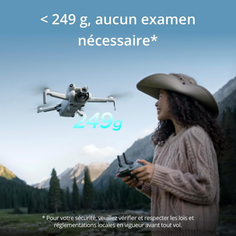 DJI Mini 4 Pro Fly More avec DJI RC 2 , Temps de Vol de 47 min