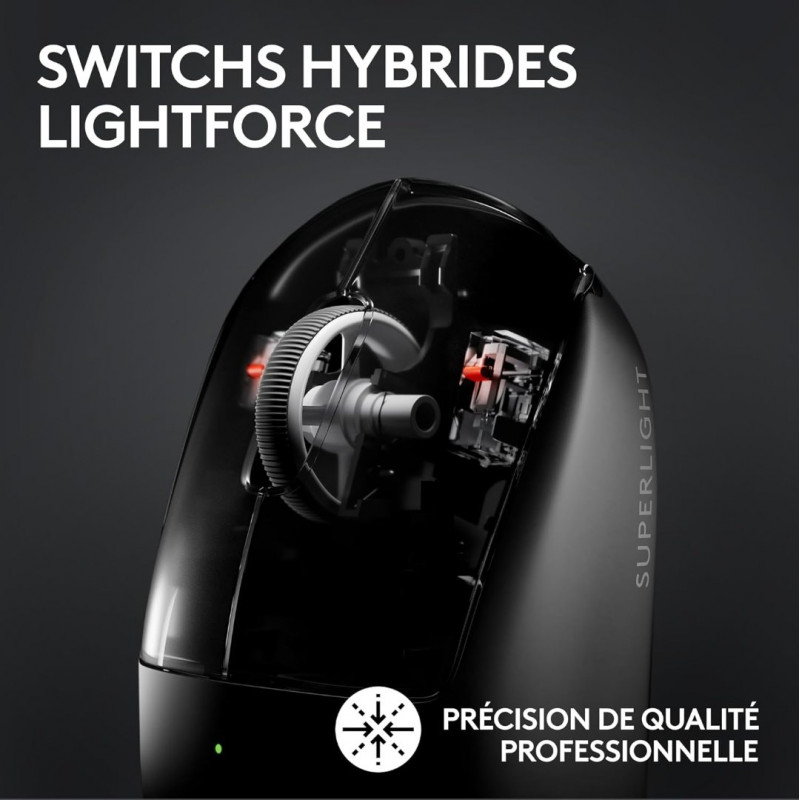 Logitech G PRO X SUPERLIGHT 2 LIGHTSPEED Souris gaming sans fil - Blanc