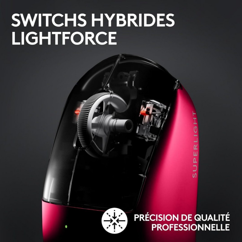 Logitech G PRO X SUPERLIGHT 2 LIGHTSPEED Souris gaming sans fil - Magenta