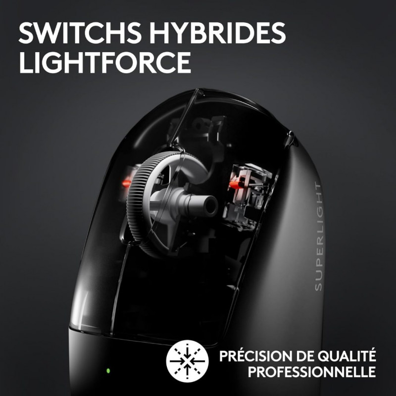 Logitech G PRO X SUPERLIGHT 2 LIGHTSPEED Souris gaming sans fil - Noir