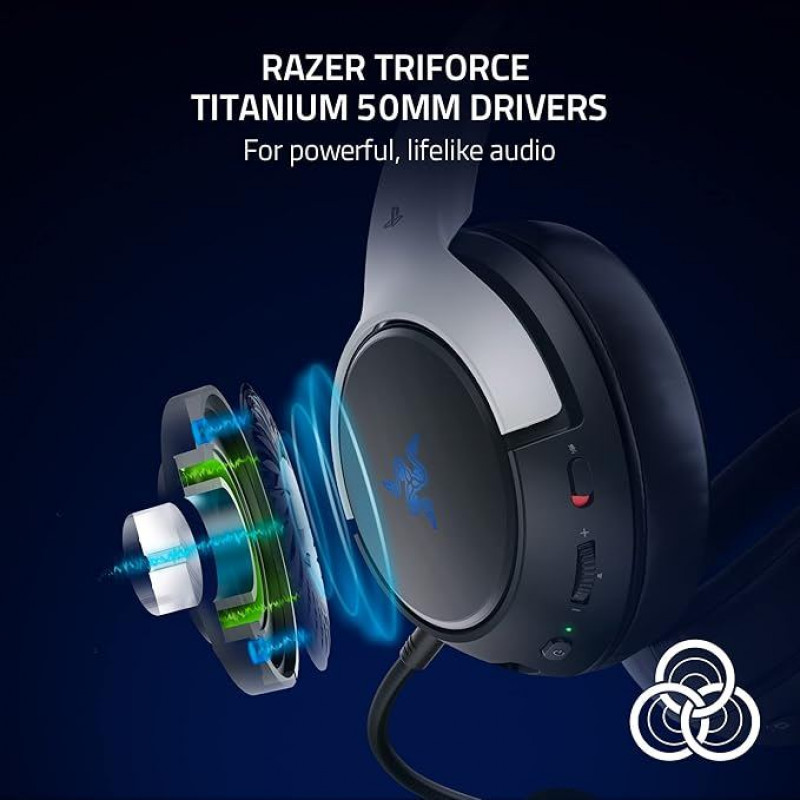 Razer Kaira Pro HyperSpeed - Casque Gaming sans Fil Haptique Multiplateforme pour PlayStation 5