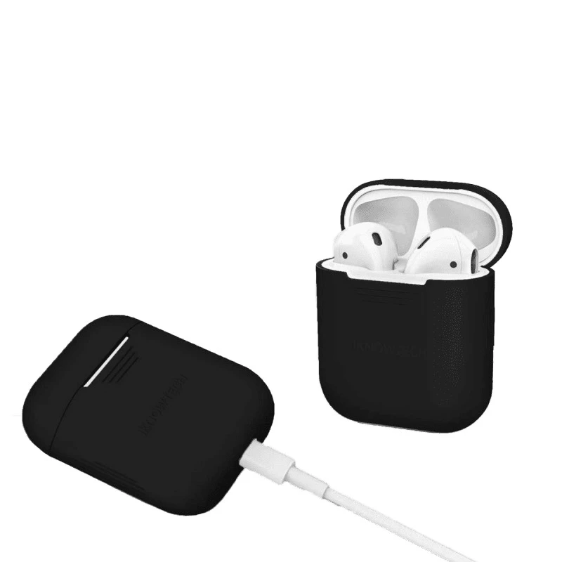 Coque Etui en silicone antichoc doux pour  Apple AirPods  - Noir