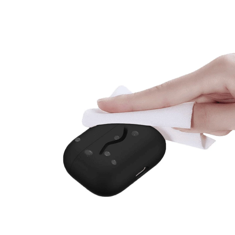 Coque Etui en silicone antichoc doux pour Apple AirPods Pro - Noir