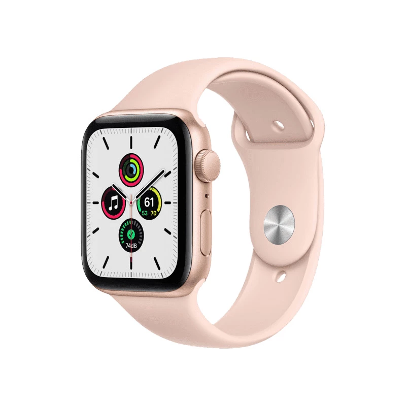 Apple Watch SE (GPS, 44mm) - Gold Aluminium with Sports Band - Pink Sand