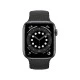 Apple Watch Series 6 (GPS, 44mm) Space Grey Aluminium with Sports Band - Black