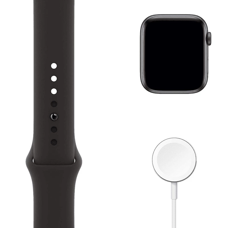 Apple Watch Series 6 (GPS, 44mm) Space Grey Aluminium with Sports Band - Black