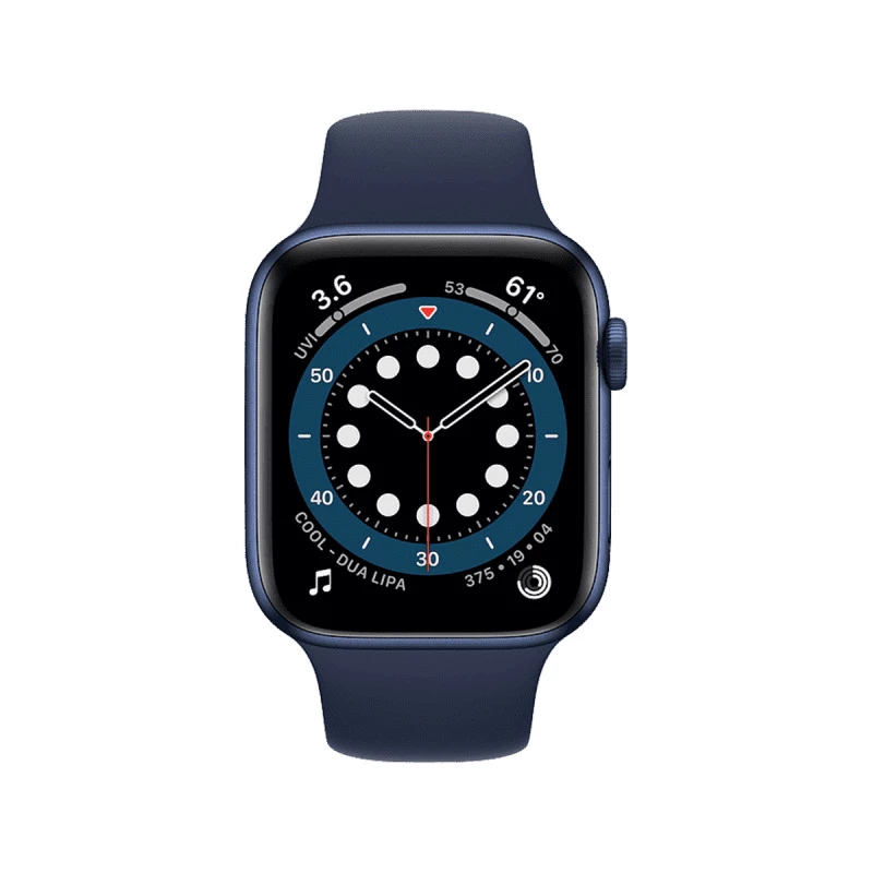 Apple Watch Series 6 (GPS, 44mm) - Blue Aluminium with Sports Band - Deep Navy