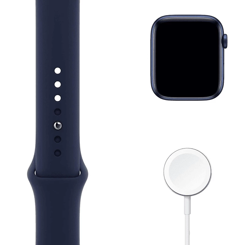 Apple Watch Series 6 (GPS, 44mm) - Blue Aluminium with Sports Band - Deep Navy